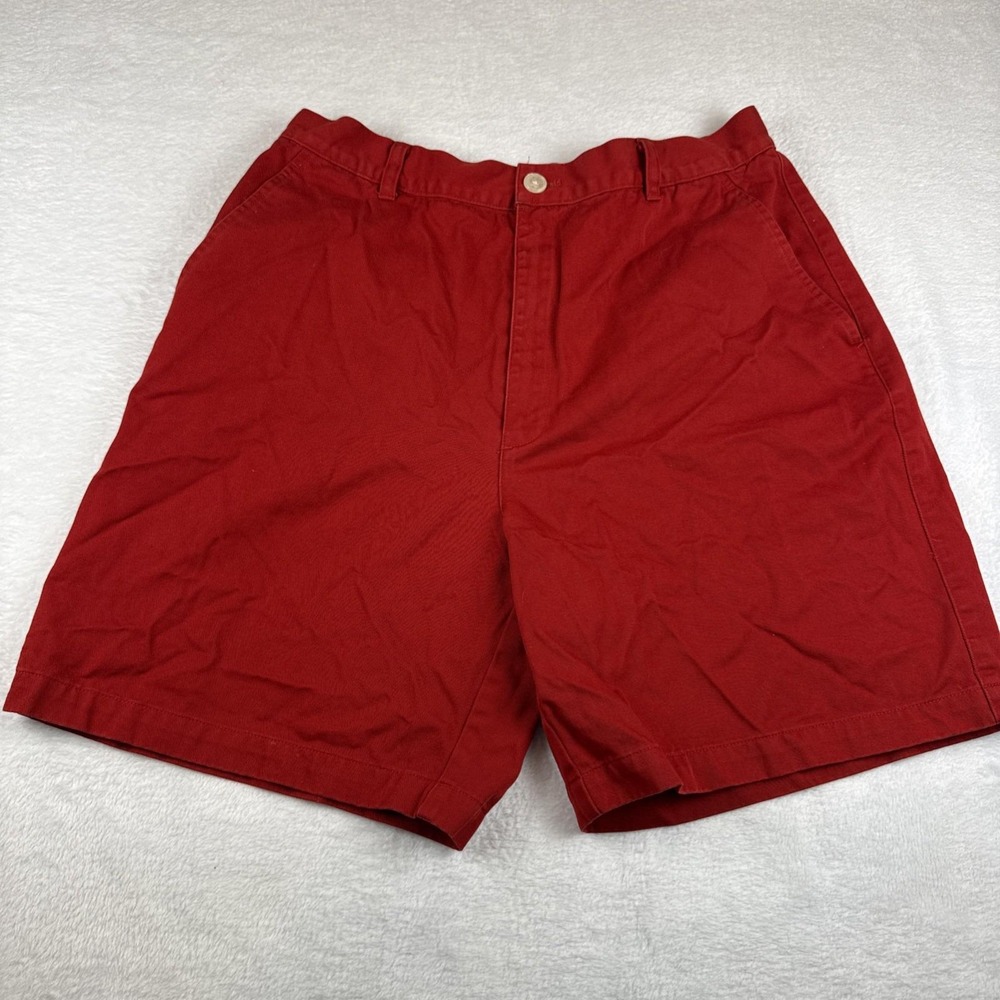 Vintage Lauren Ralph Lauren Shorts Womens 12 Red Cotton Casual Chino High Rise